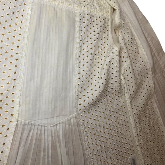 Tory Burch Cream Durell Sleeveless Eyelet Top - Picture 5 of 8